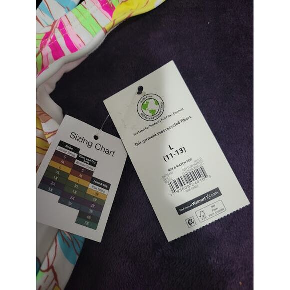 No Boundaries Multi-Color Bikini Top - Size Large - Picture 2 of 4